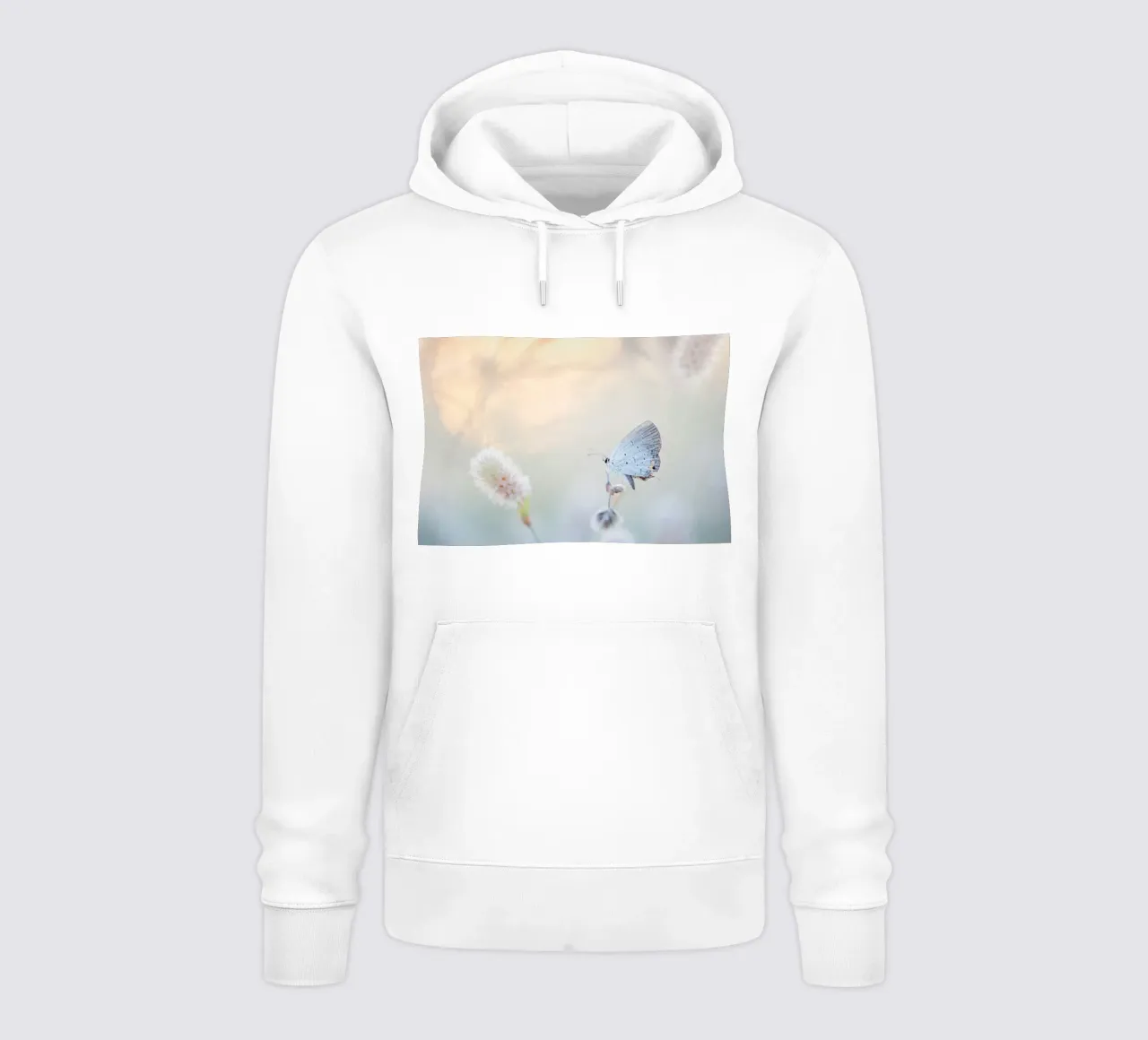 farfalla soft focus felpa con cappuccio da Earthly Visions