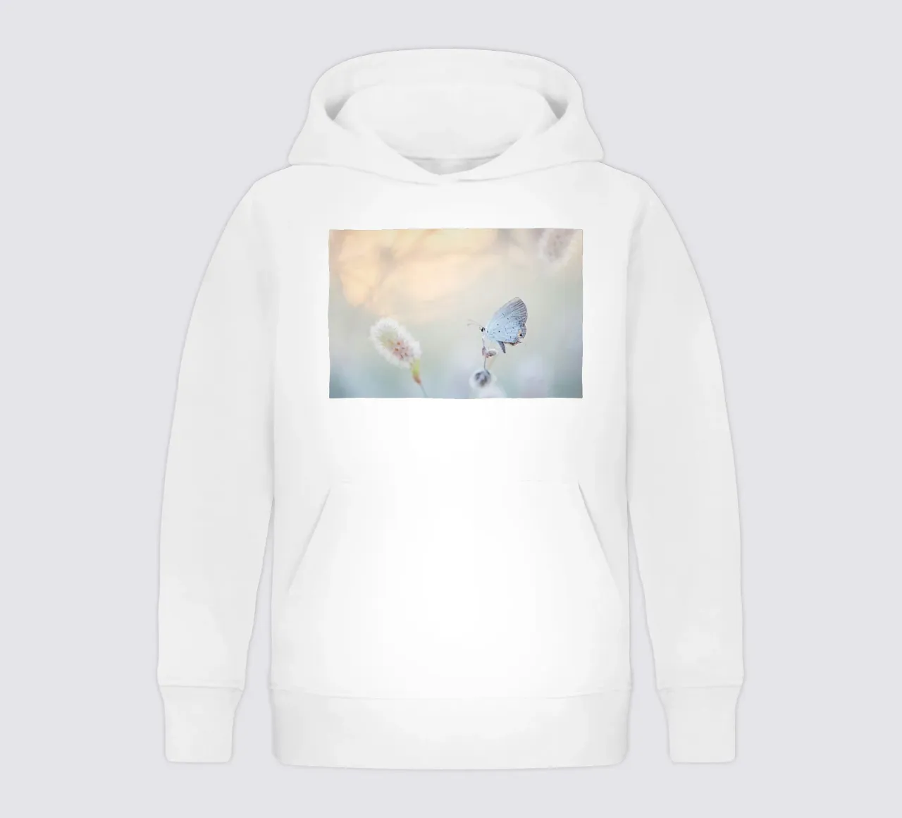 farfalla soft focus felpa bambino con cappuccio da Earthly Visions