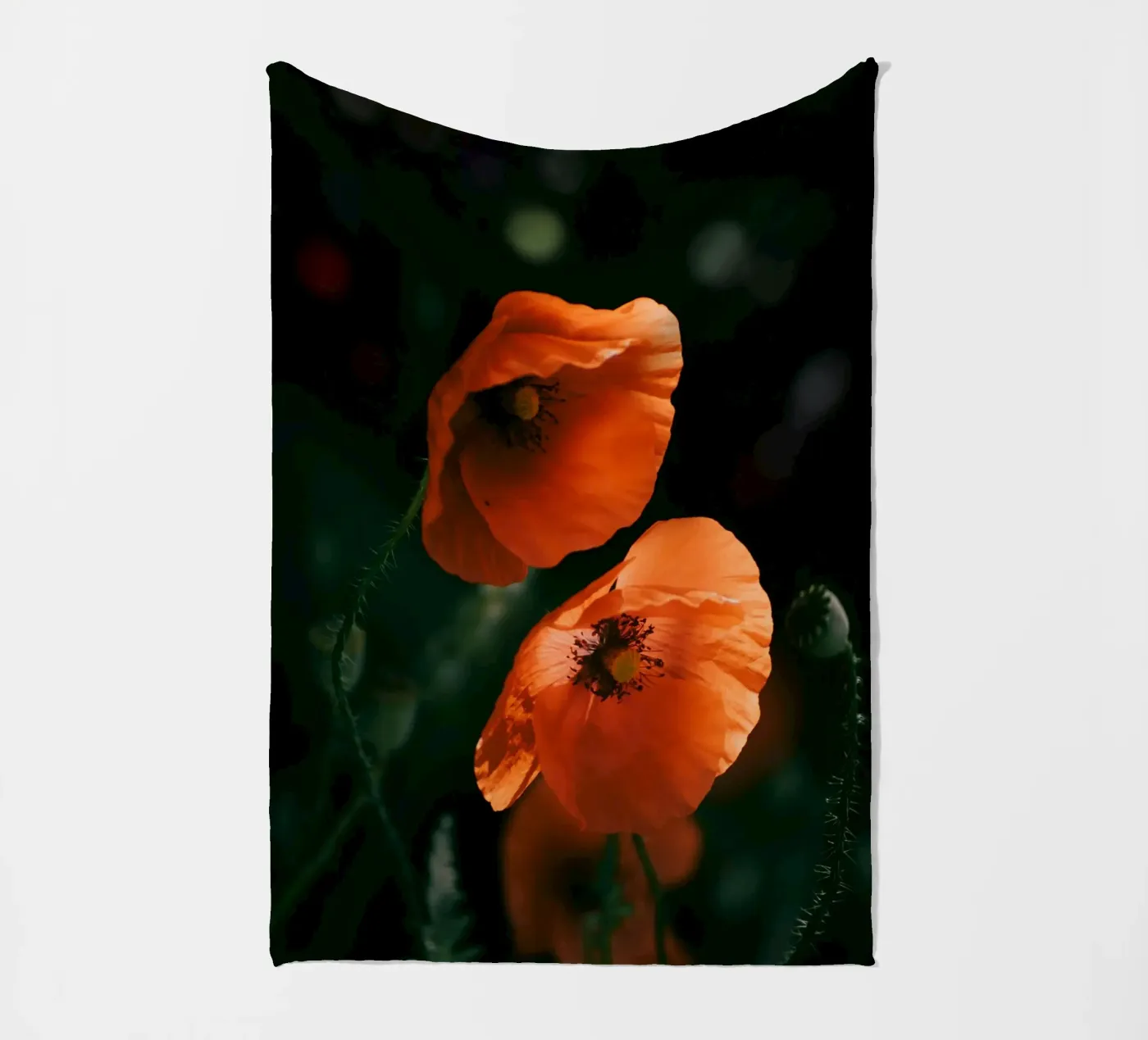poppies flowers Fleecedecke von Earthly Visions