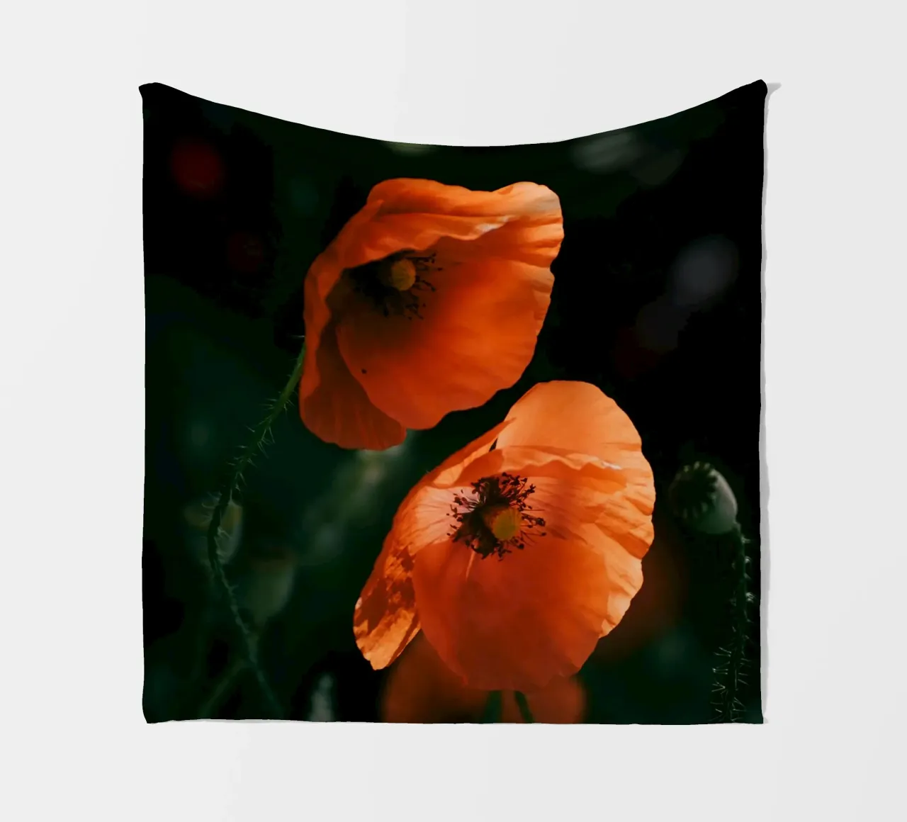 Mohnblumen Fleecedecke von Earthly Visions