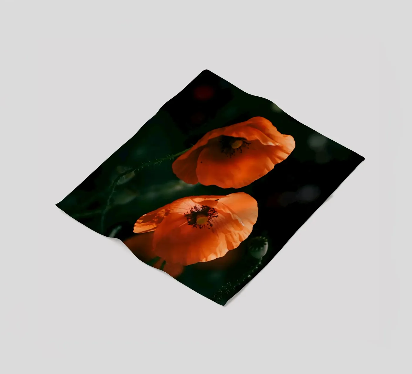 poppies flowers Fleecedecke von Earthly Visions