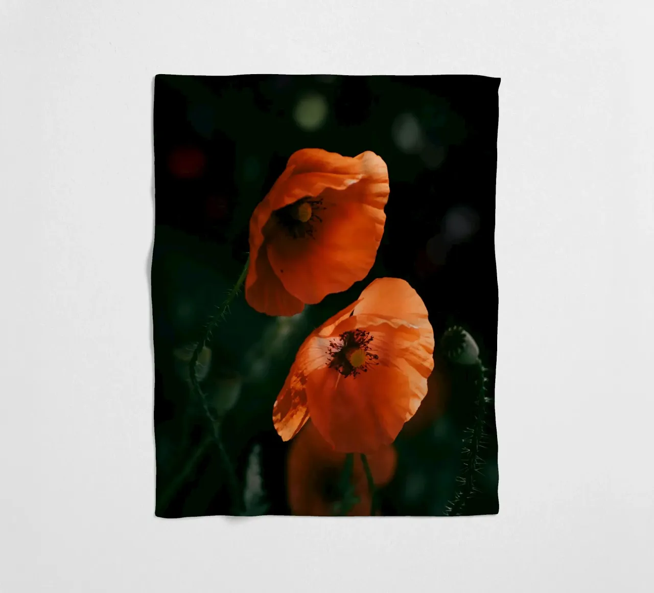 Mohnblumen Fleecedecke von Earthly Visions