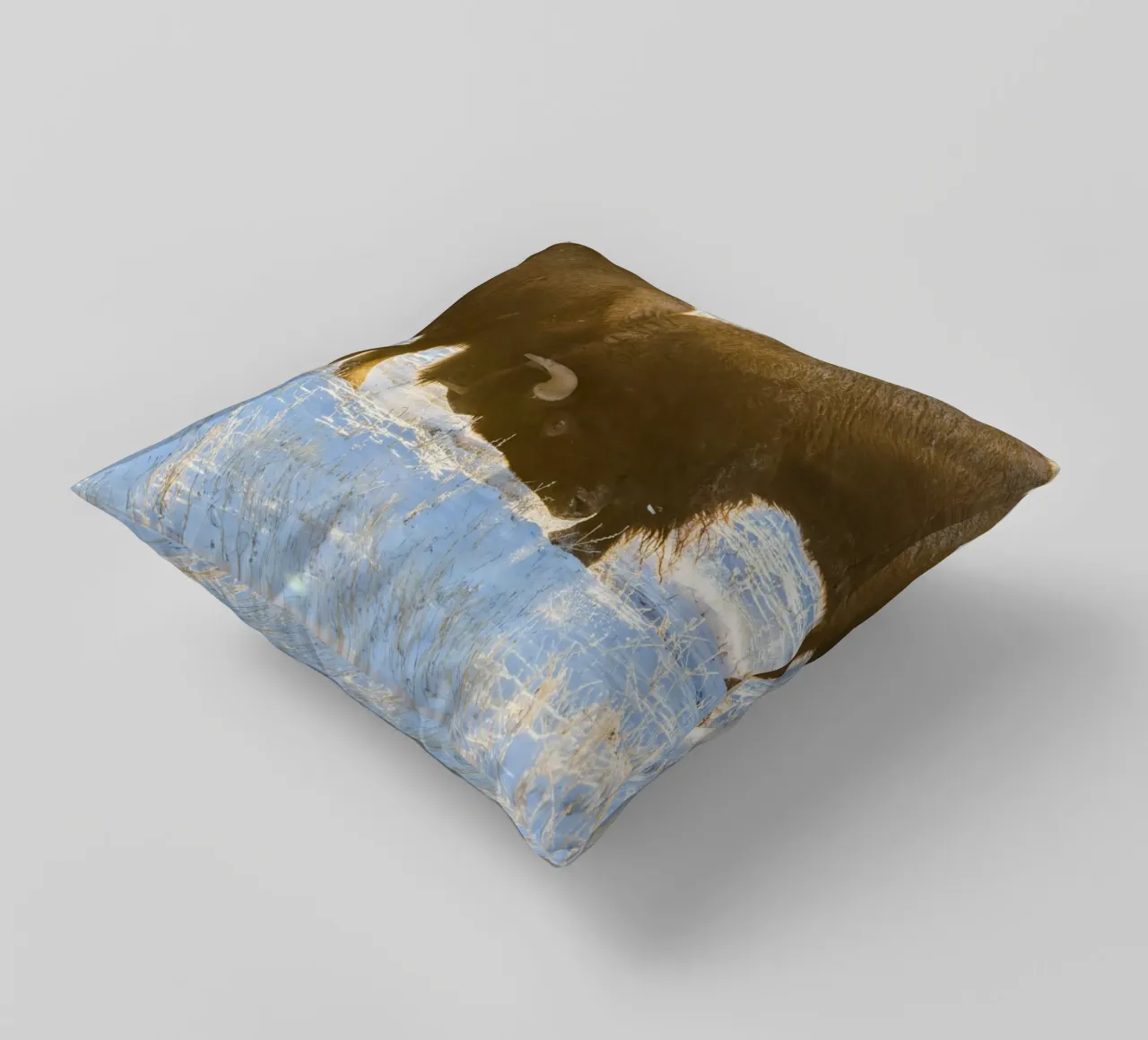 bison animal decorative cushion by Earthly Visions