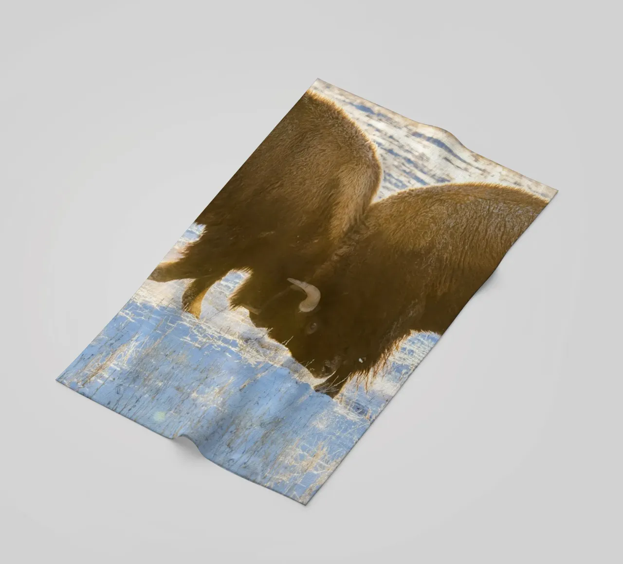 bison animal beach towel by Earthly Visions