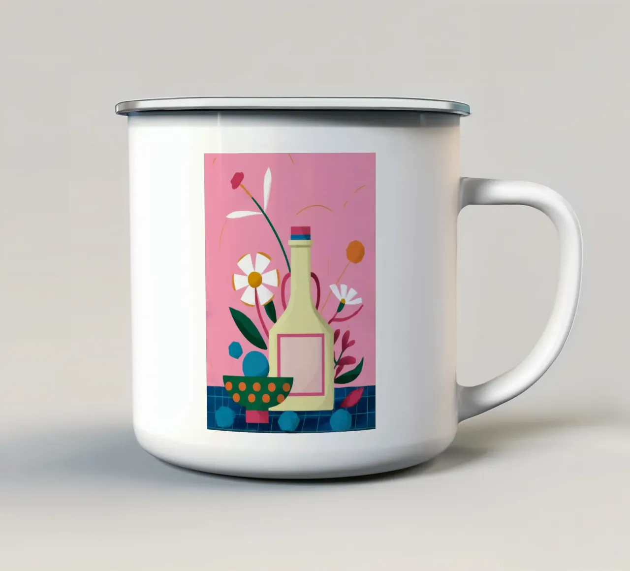 Vino Pastello Immobile tazza in smalto da Lunar Valentina