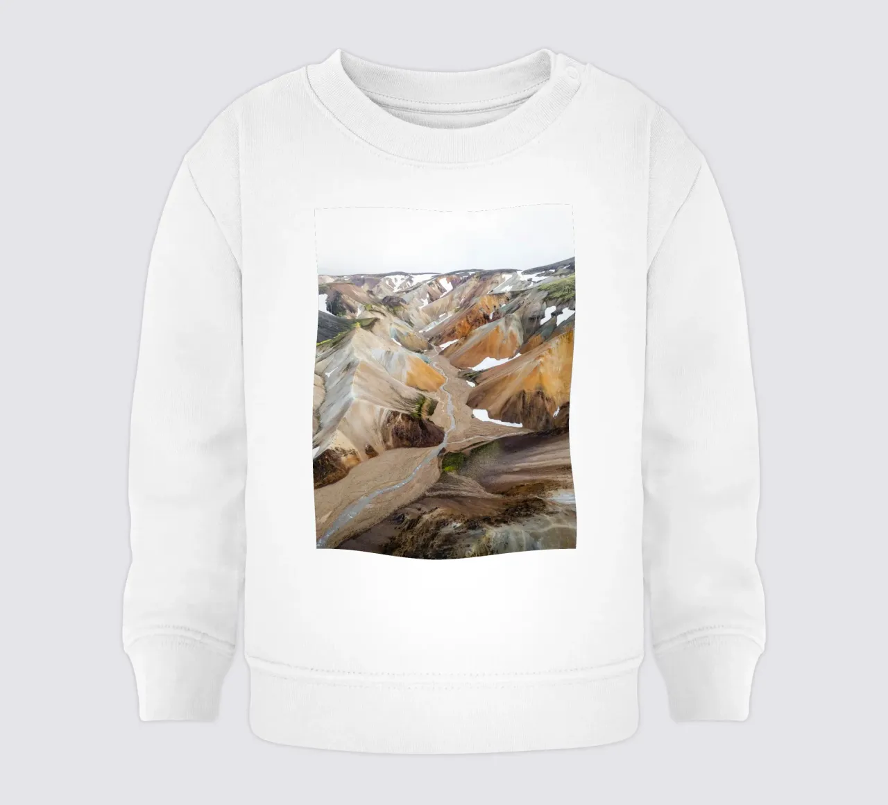 paesaggio geotermico felpa neonato da Earthly Visions