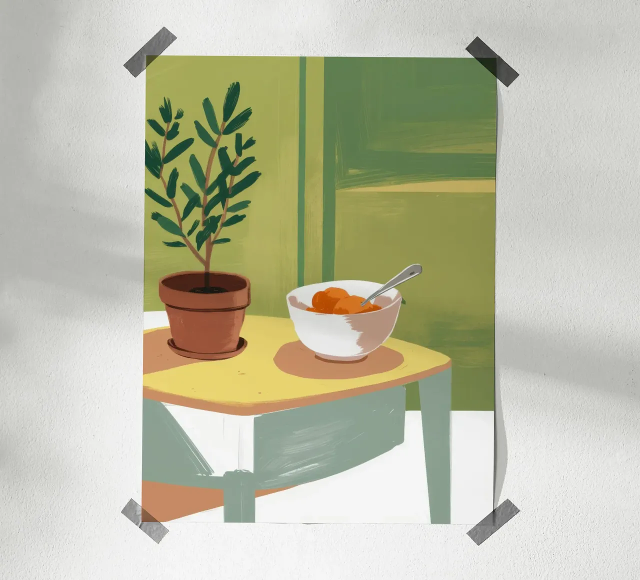 Accogliente zuppa Immobile poster con telaio in legno da Frosh Pallete