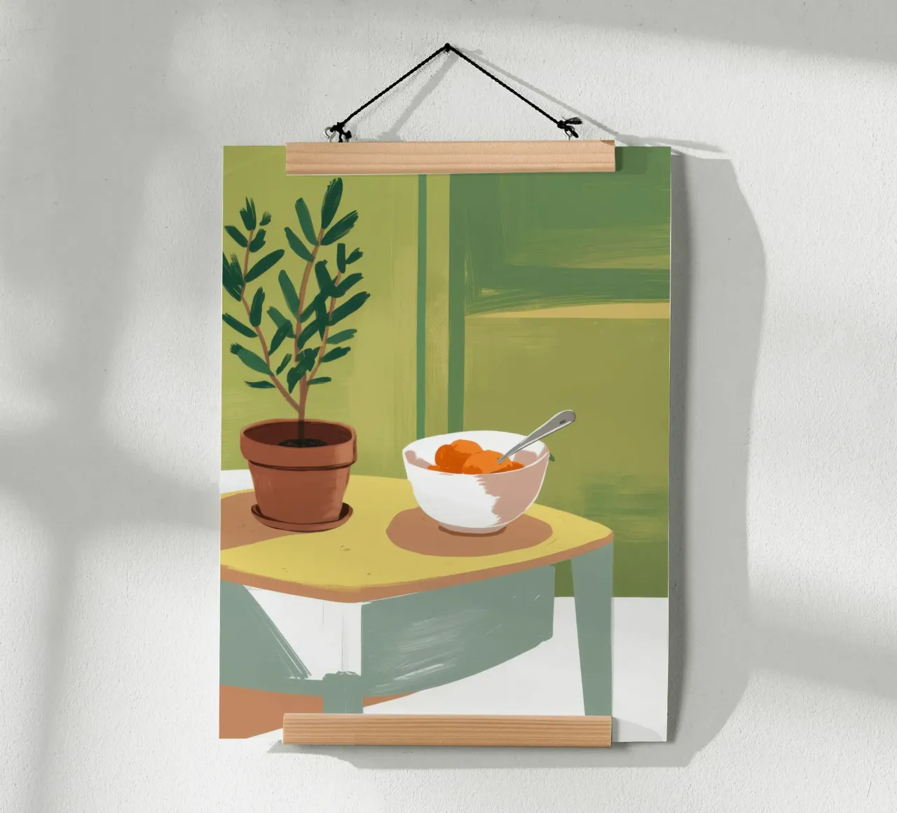 Accogliente zuppa Immobile poster con telaio in legno da Frosh Pallete
