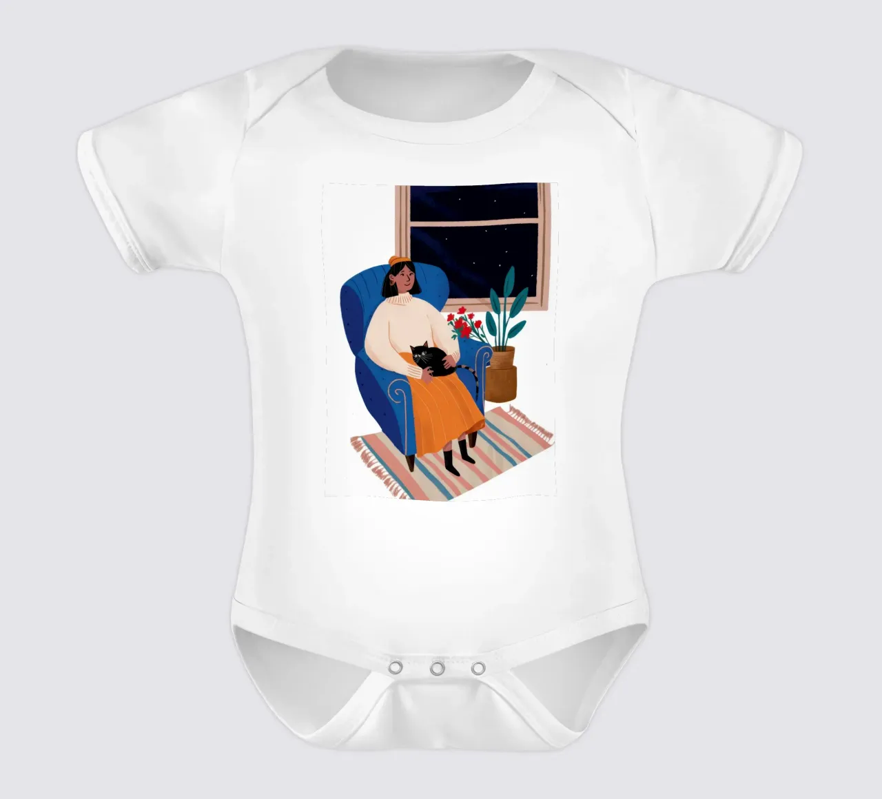 Coccole notturne stellate body neonato maniche corte da Line Fable