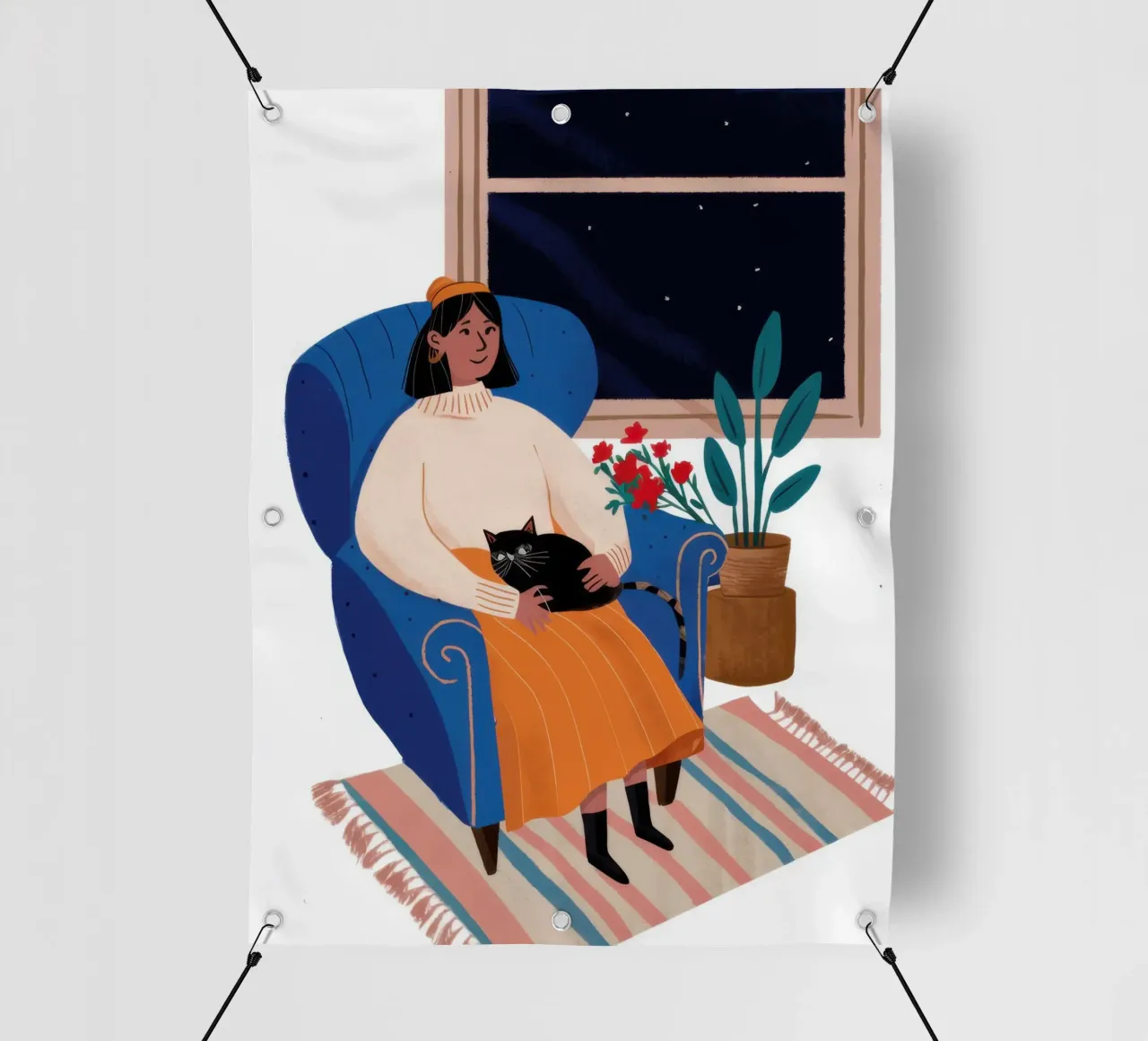 Coccole notturne stellate telo in pvc da Line Fable