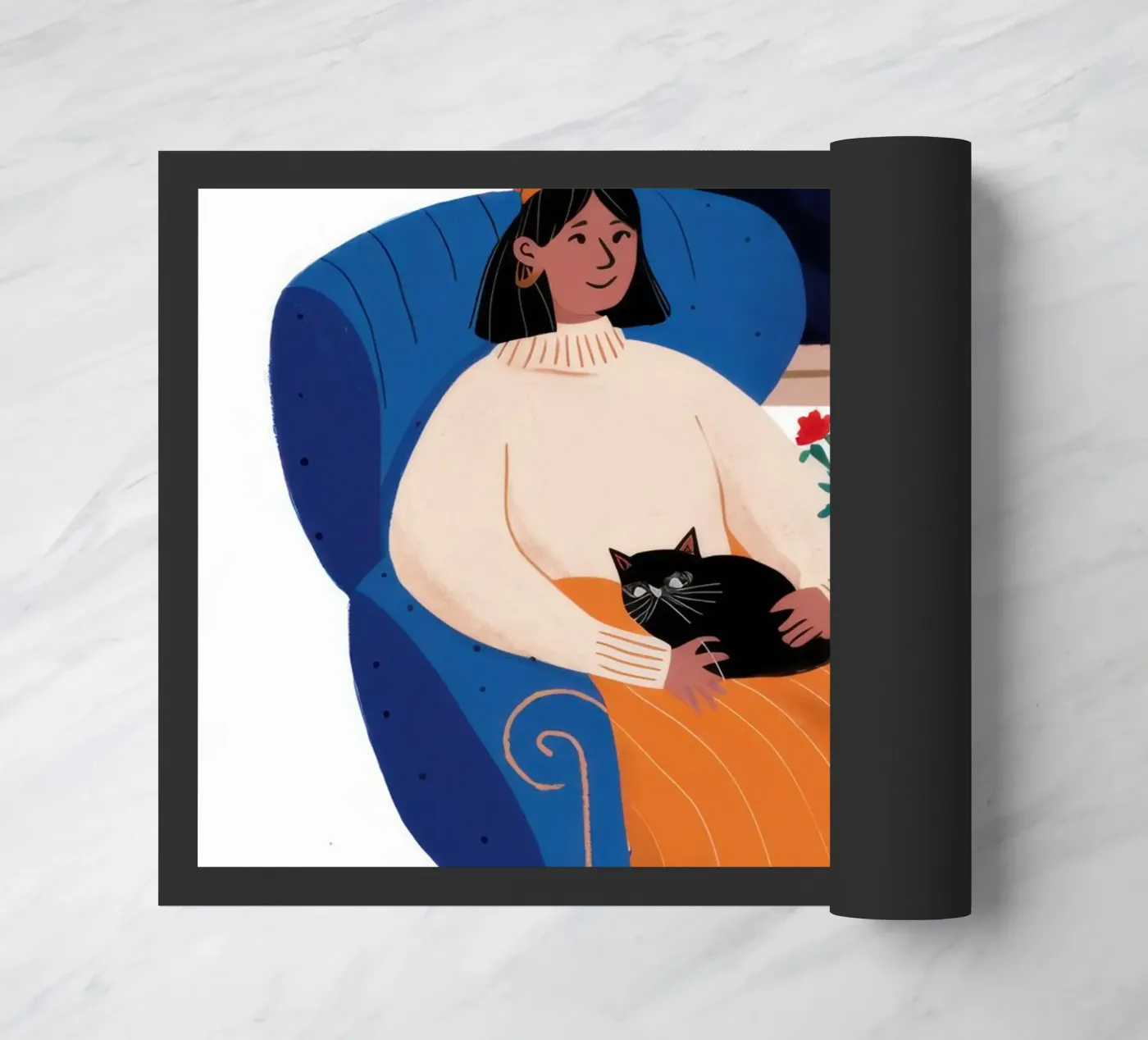 Starry Night Cuddle doormat by Line Fable