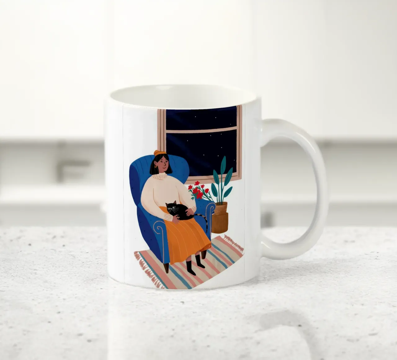 Coccole notturne stellate tazza in ceramica da Line Fable