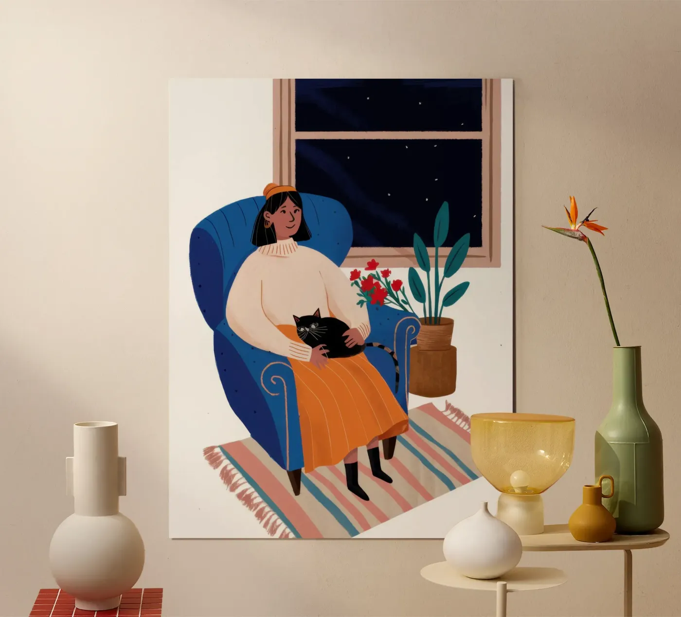 Starry Night Cuddle poster by Line Fable