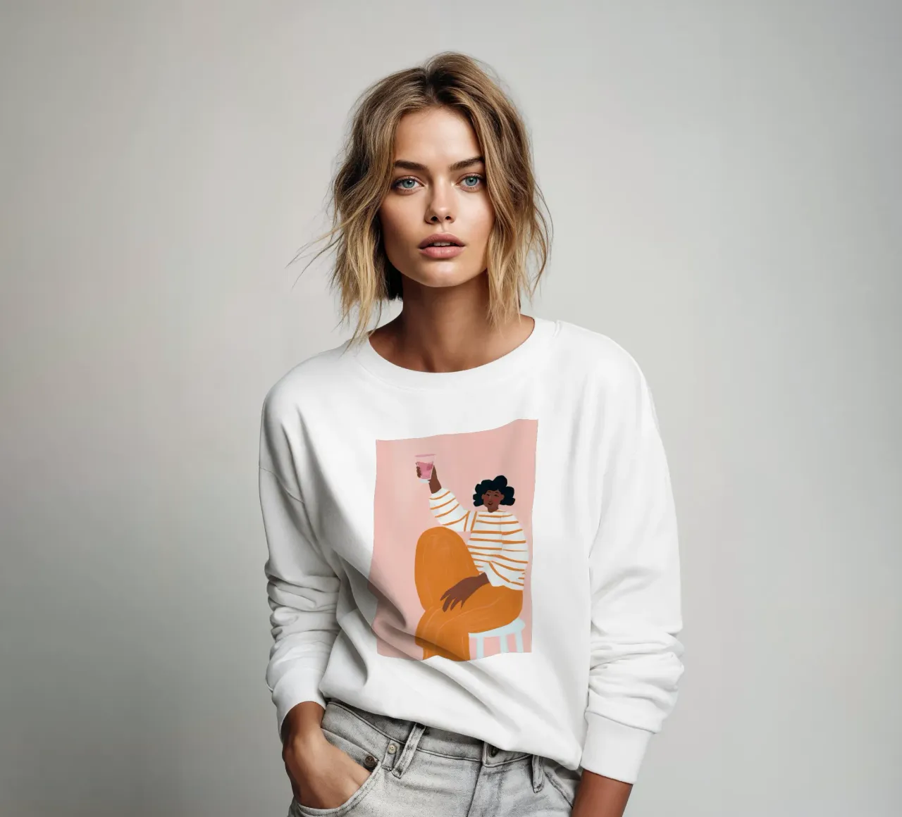 Pantalone a righe Serenity felpa da Solar Paint