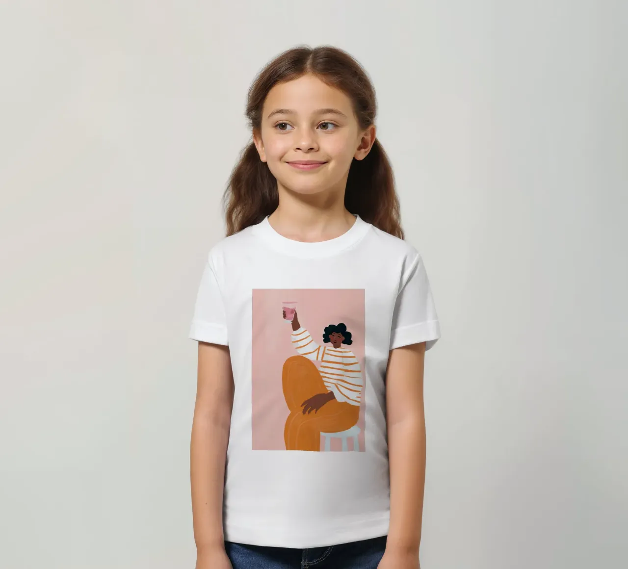 Pantalone a righe Serenity t-shirt bambini da Solar Paint