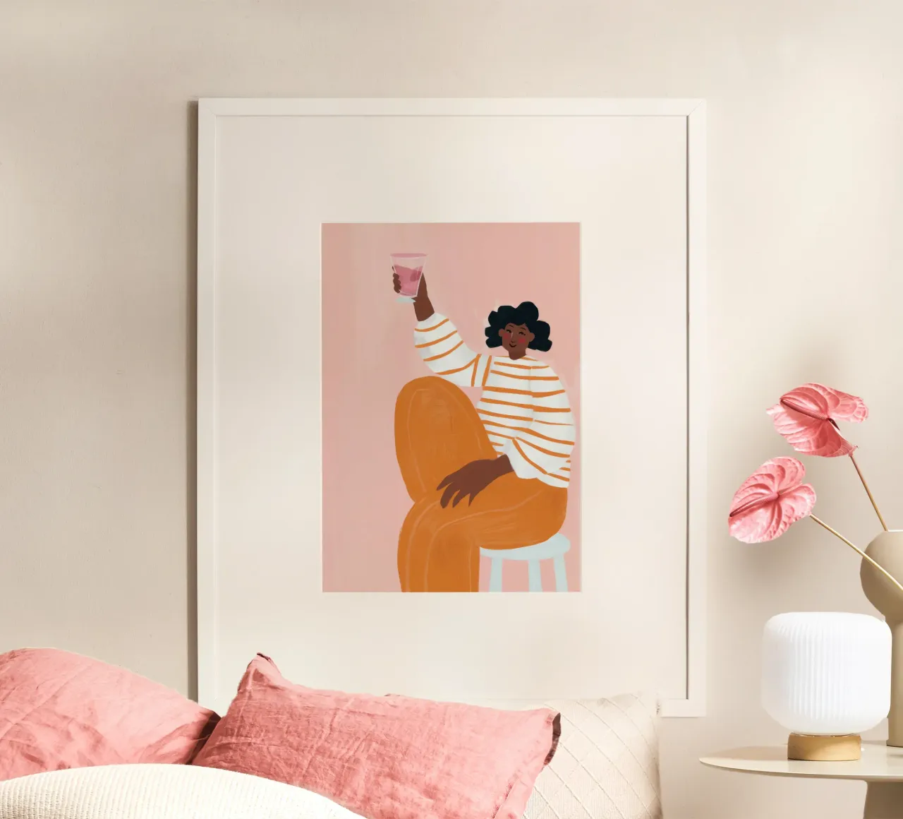 Gestreifte Hose Serenity Poster von Solar Paint