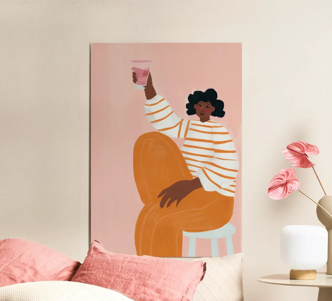 Gestreifte Hose Serenity Poster von Solar Paint