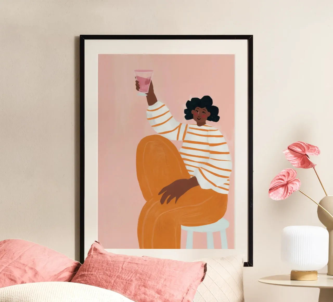 Gestreifte Hose Serenity Poster von Solar Paint