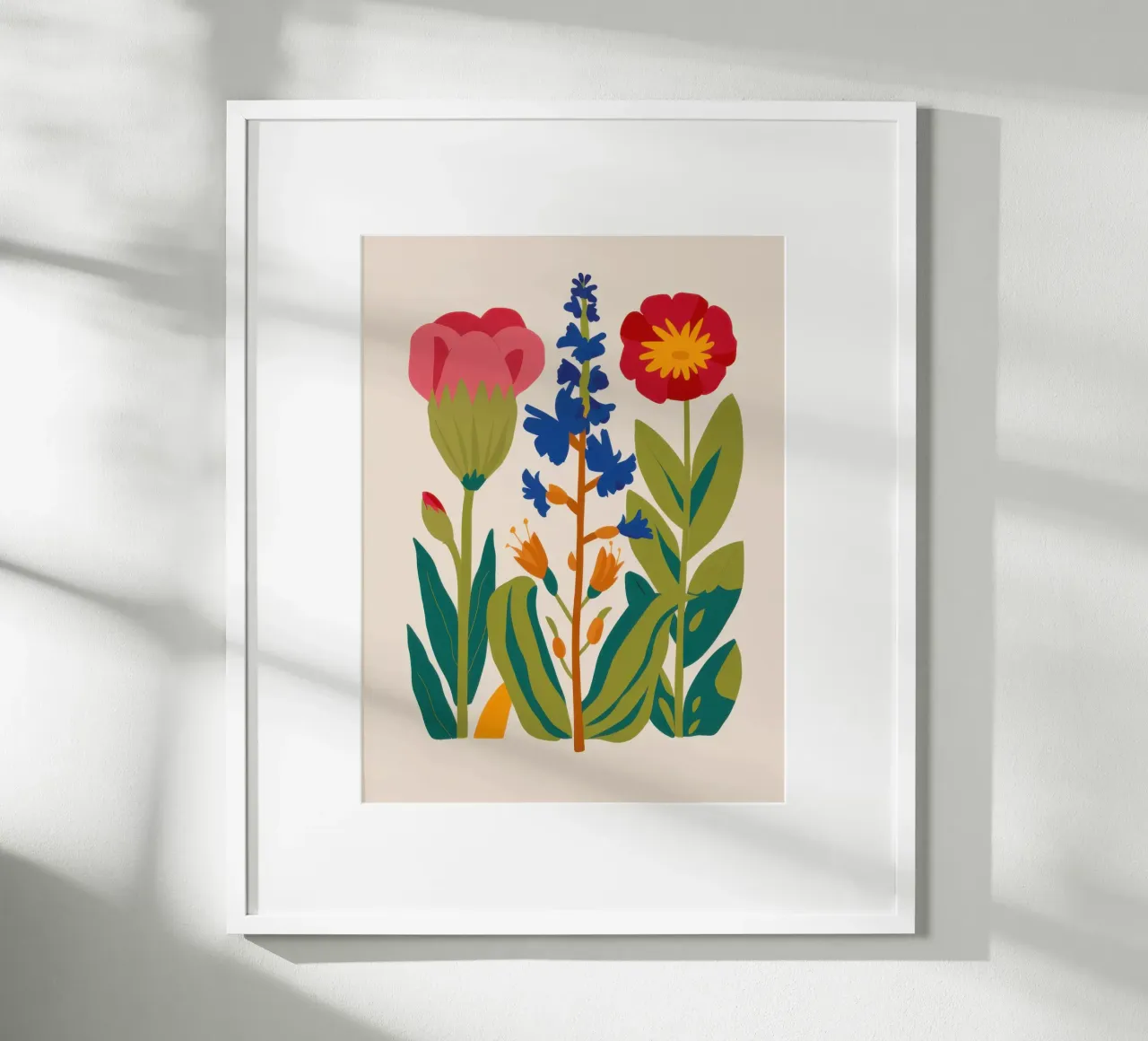 Volkskunst Blumenstrauß Hahnemühle von Line Fable