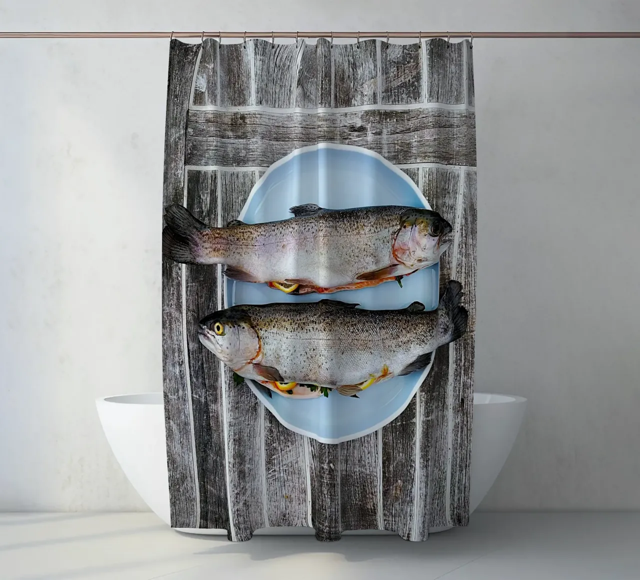Salmone Serenità tenda da doccia da Nature's Palette