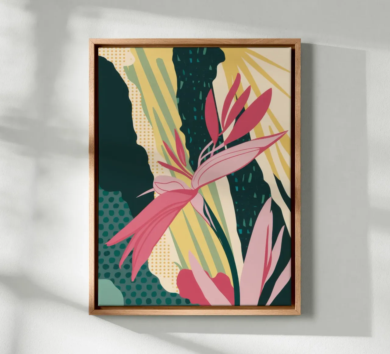 Paradise bloem structuur canvas met Baklijst van Lunar Valentina