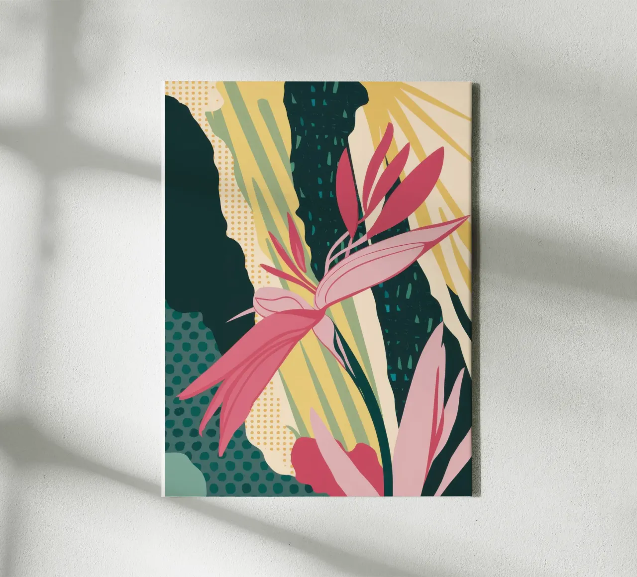 Paradise bloem structuur canvas met Baklijst van Lunar Valentina