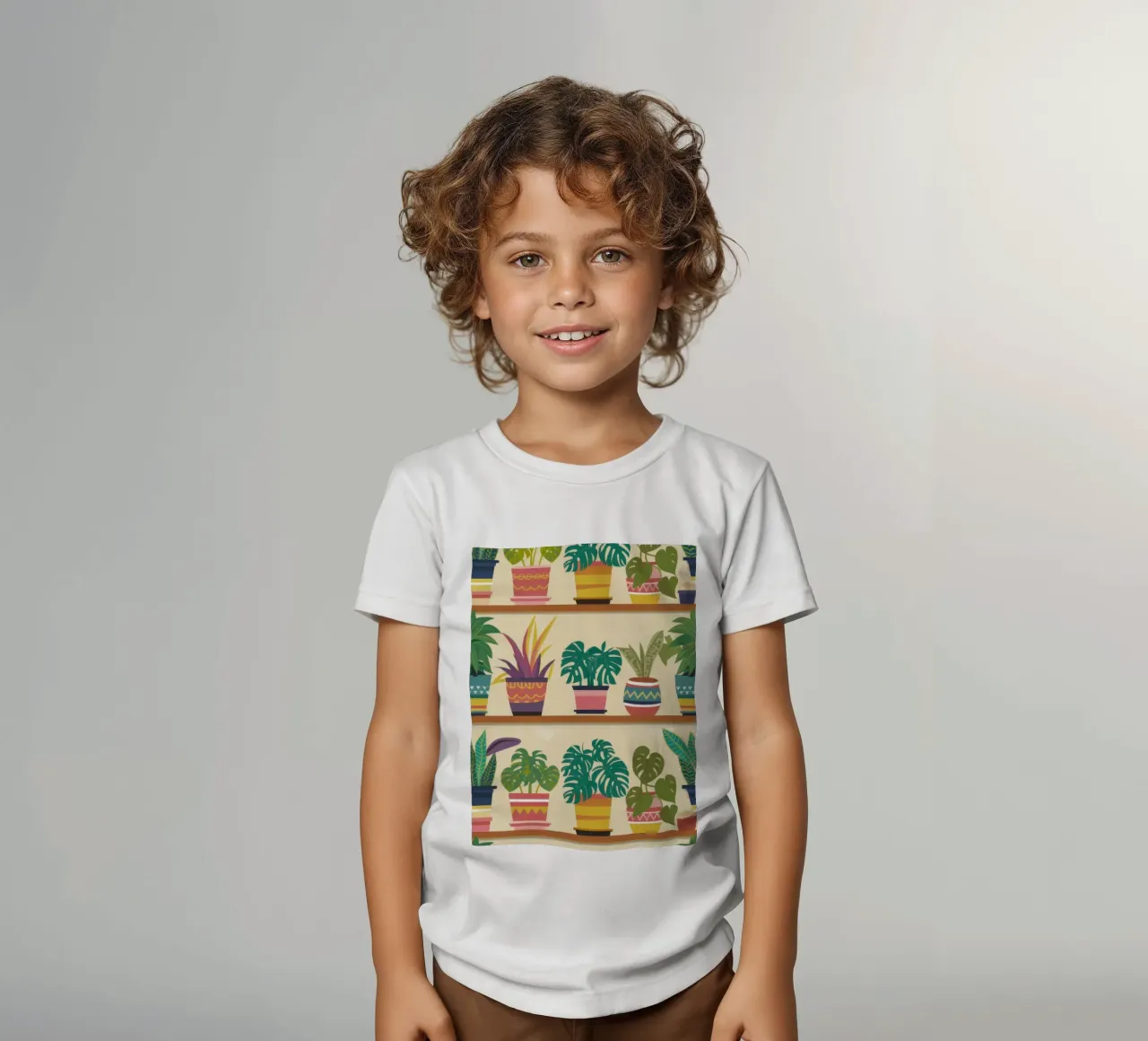 Abundant Plant Shelfie Kinder T-Shirt von Frosh Pallete