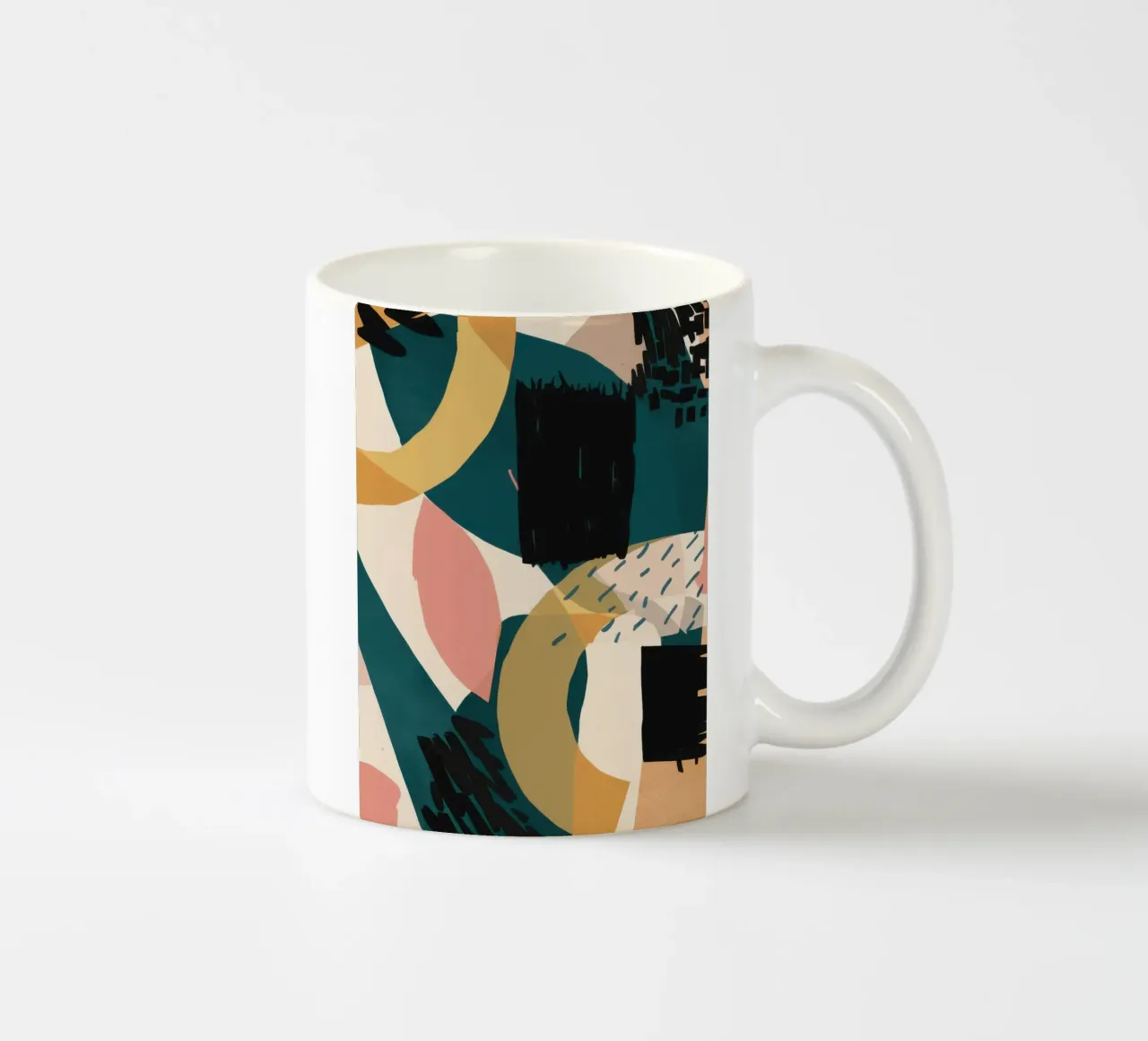 Collage di forme terrestri tazza in ceramica da Lunar Valentina