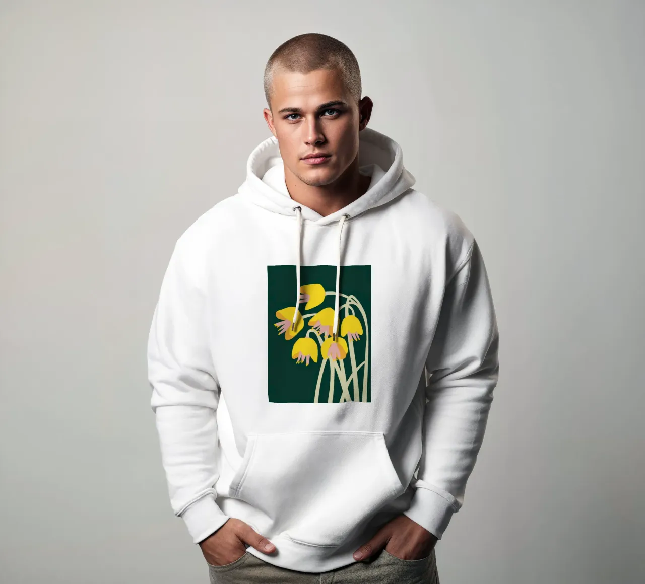 Tulipani dell'ora d'oro felpa con cappuccio da Solar Paint