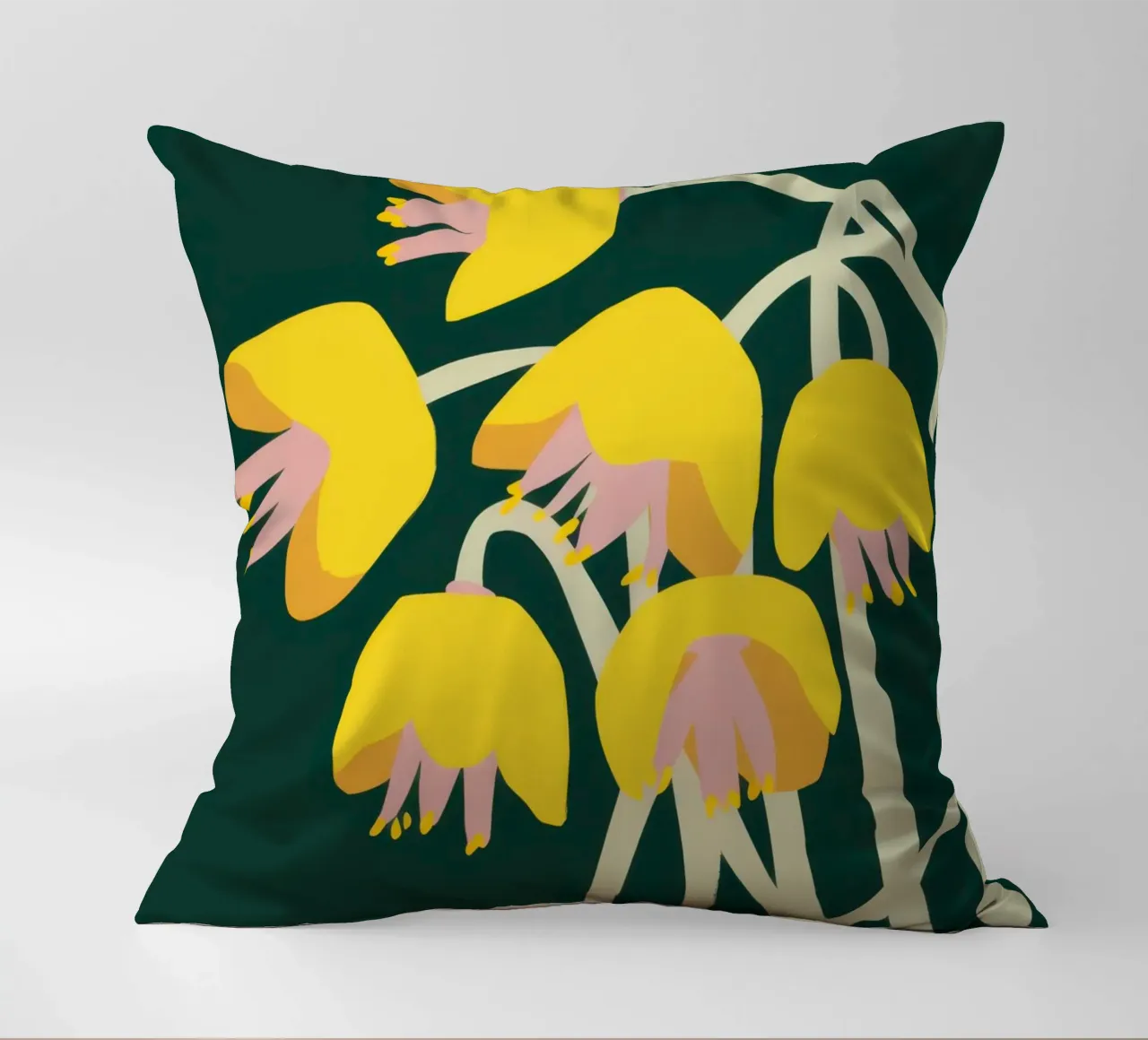 Tulipani dell'ora d'oro cuscino da Solar Paint