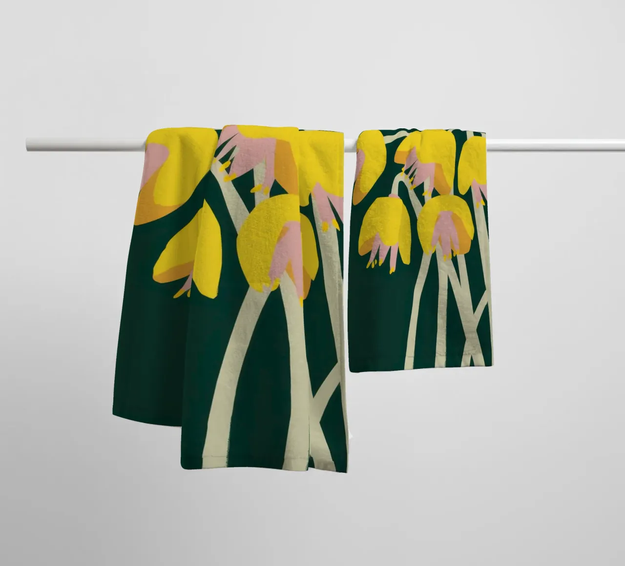 Tulipani dell'ora d'oro asciugamano da bagno da Solar Paint