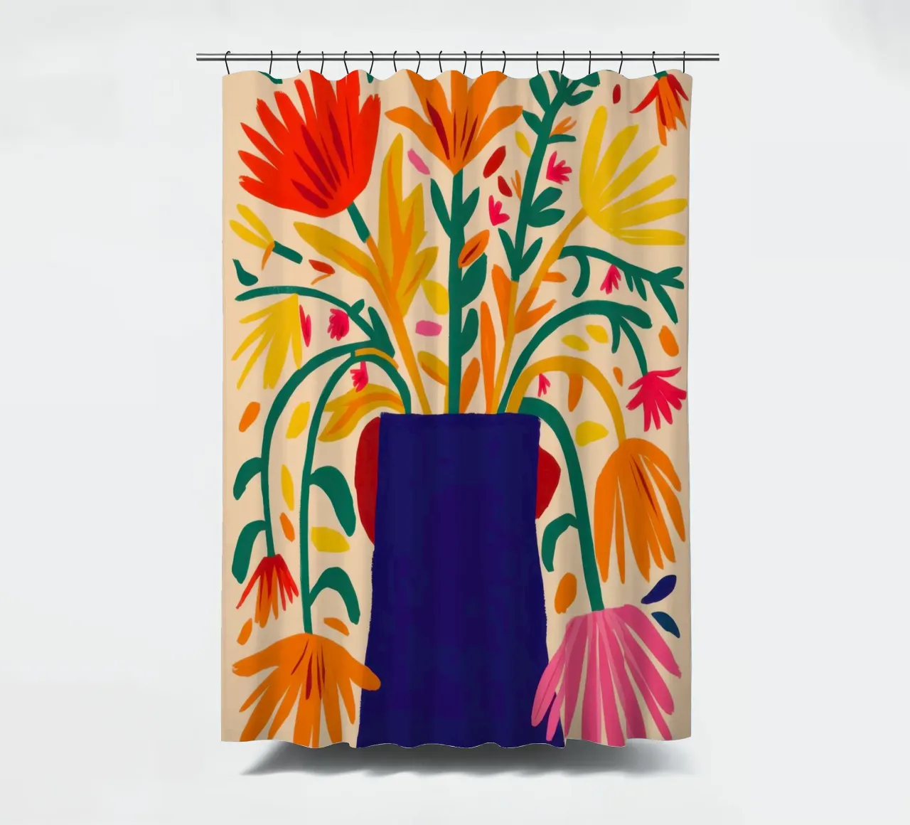 Vibrante quiete floreale tenda da doccia da Frosh Pallete