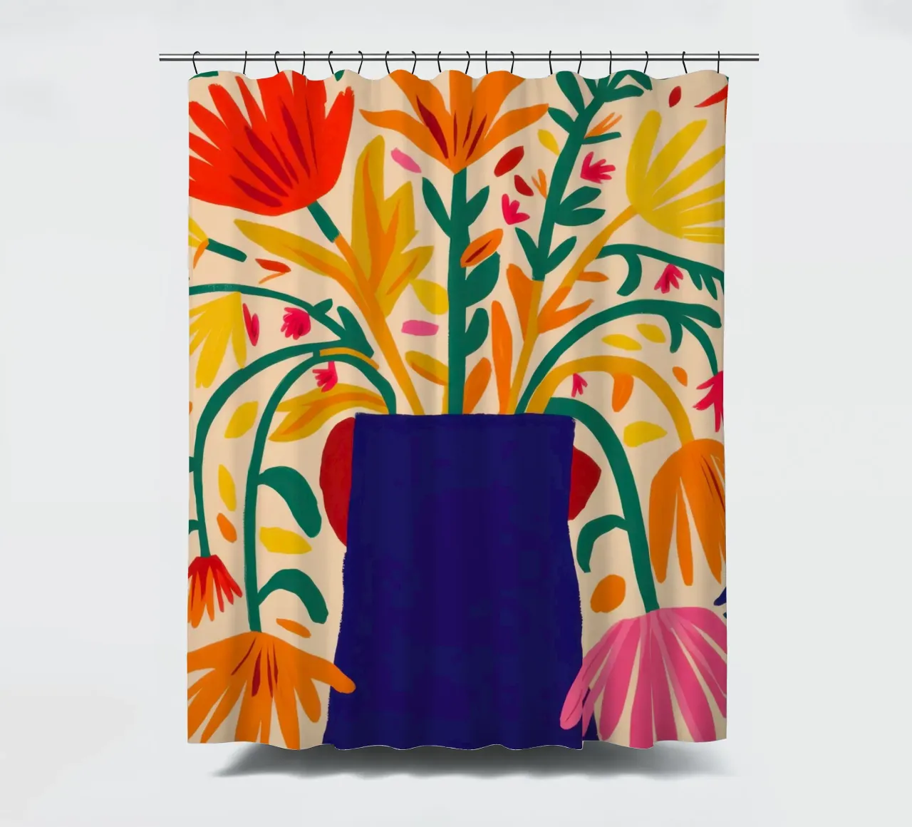 Vibrante quiete floreale tenda da doccia da Frosh Pallete