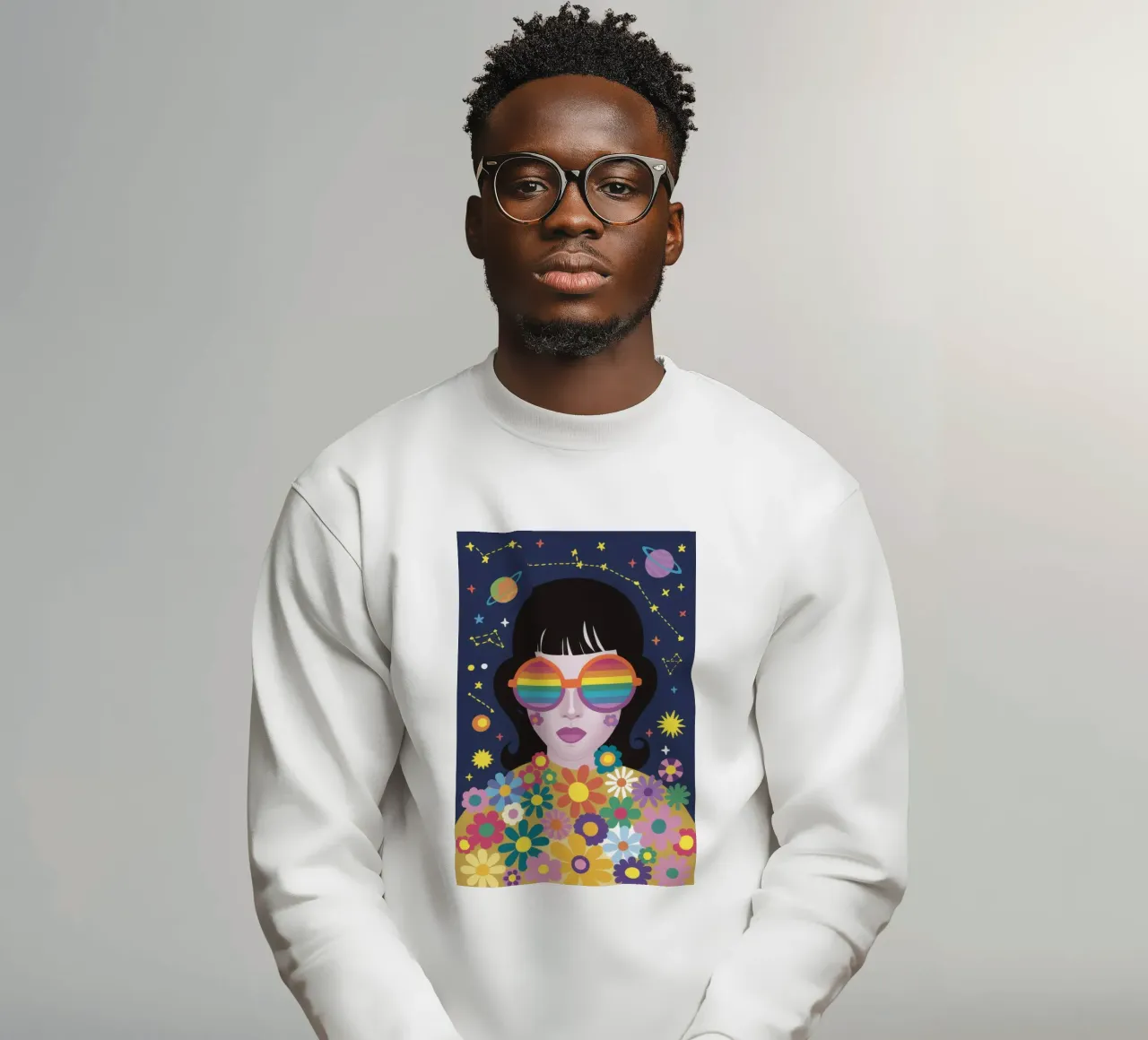Sguardo cosmico dell'arcobaleno felpa da Frosh Pallete