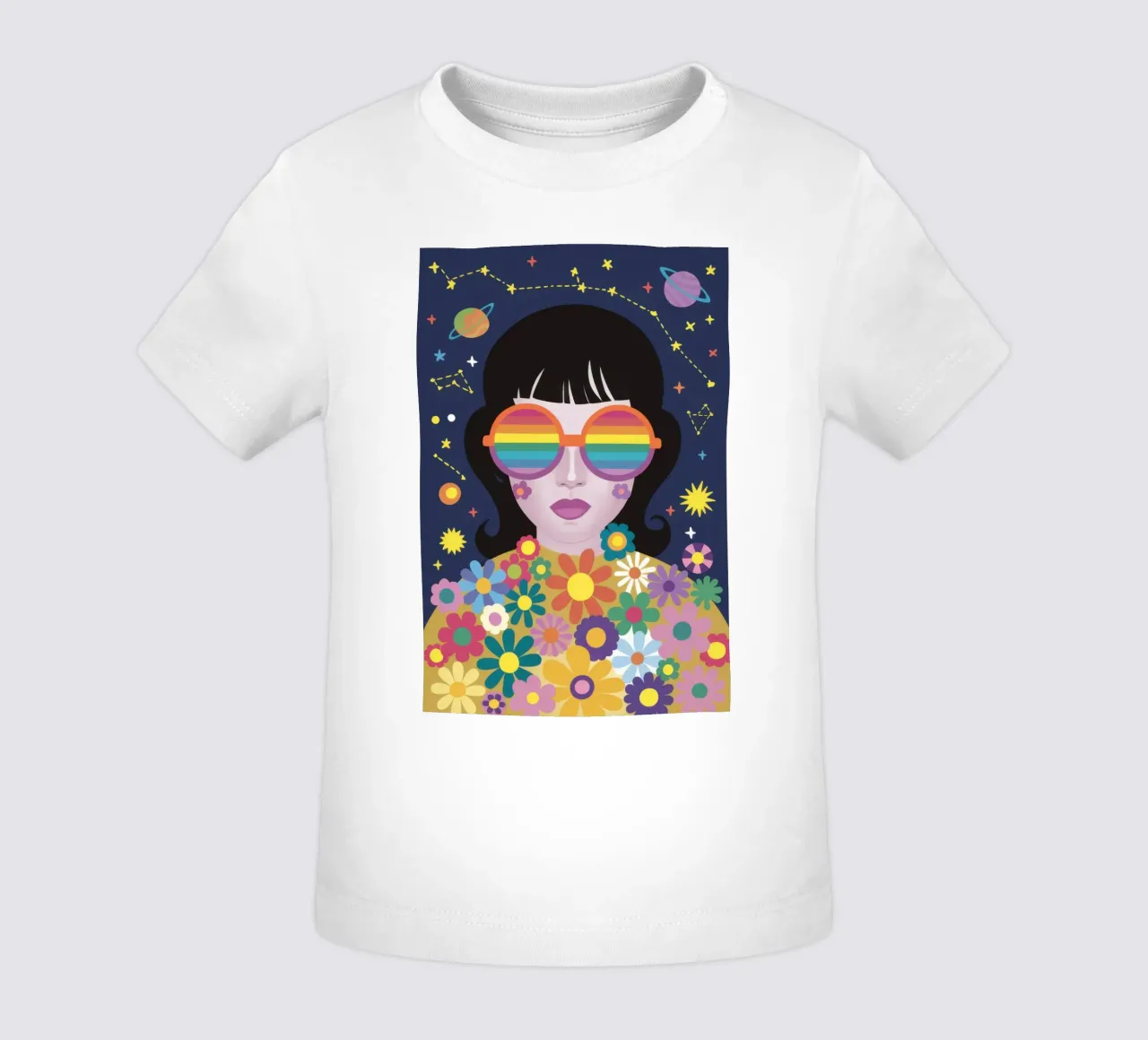 Sguardo cosmico dell'arcobaleno maglietta neonato da Frosh Pallete