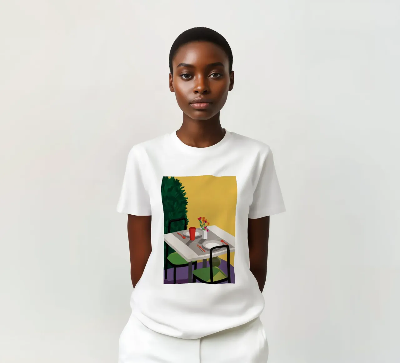 Terrazza del crepuscolo Immobile t-shirt da Line Fable