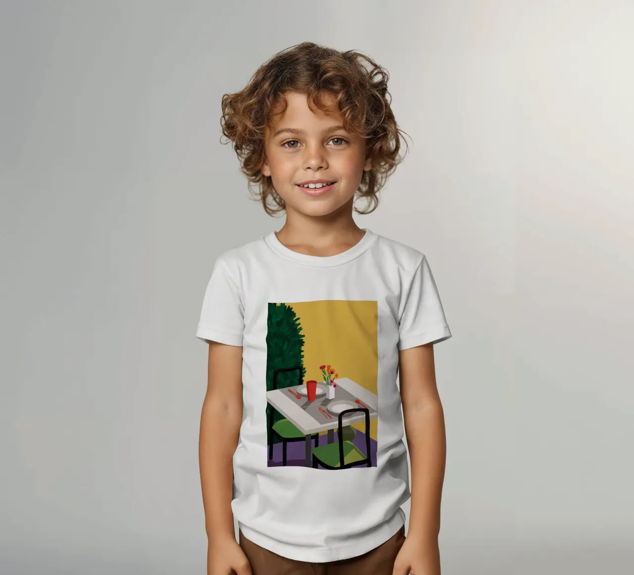 Terrazza del crepuscolo Immobile t-shirt bambini da Line Fable