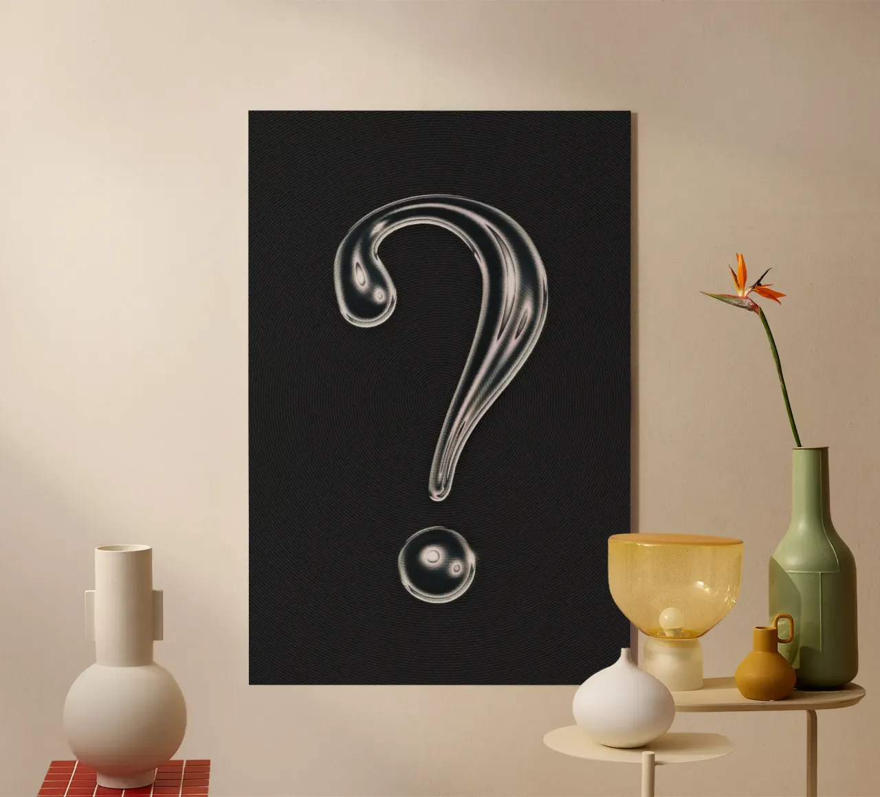 Point d'interrogation plexiglas de Jonas Loose