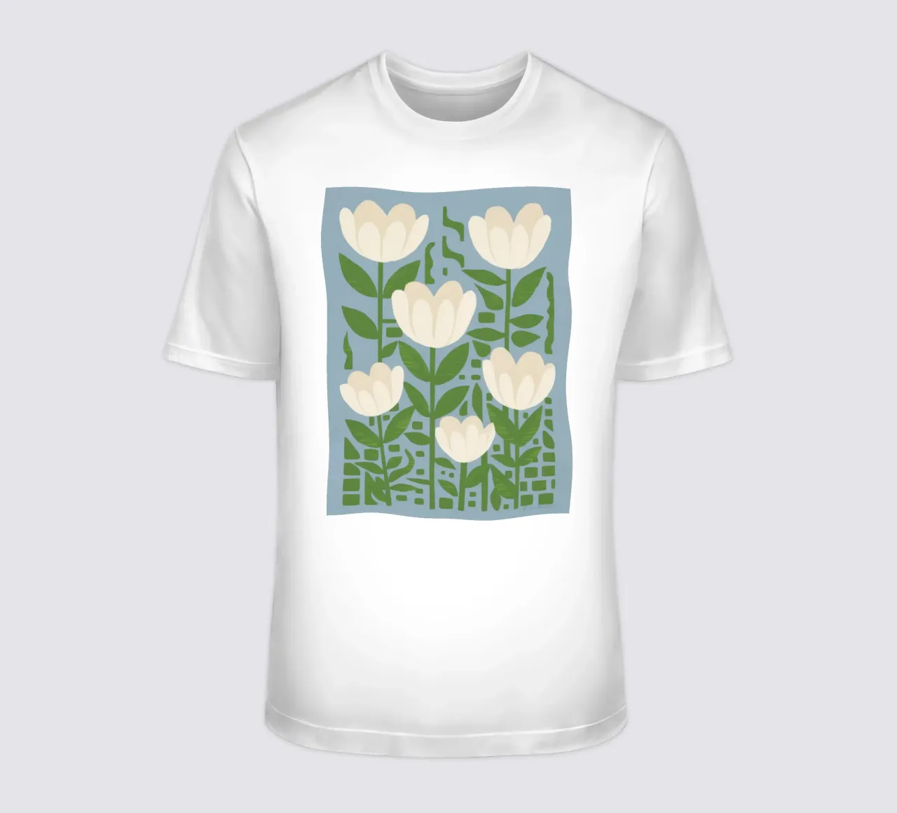 Tulipano bianco Serenity t-shirt da Lunar Valentina