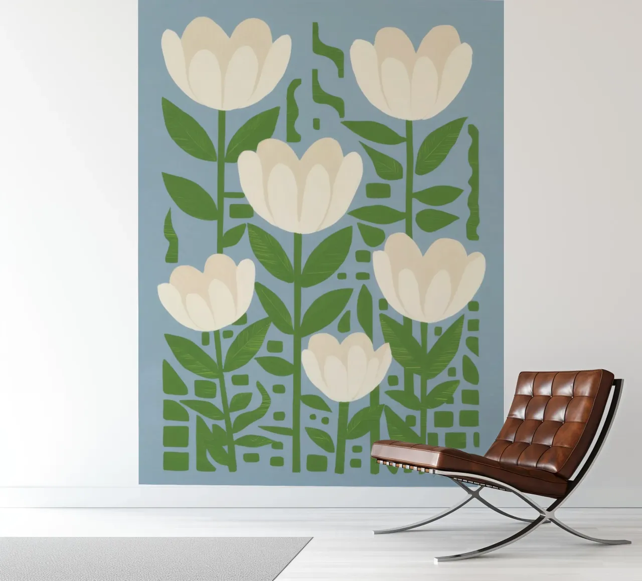 White Tulip Serenity photo wallpaper by Lunar Valentina