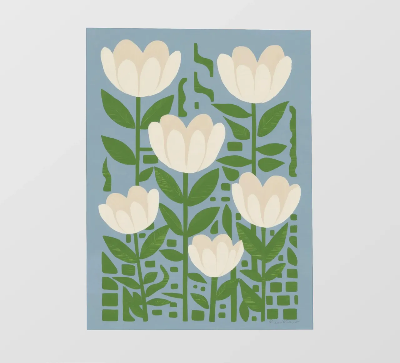 White Tulip Serenity photo wallpaper by Lunar Valentina