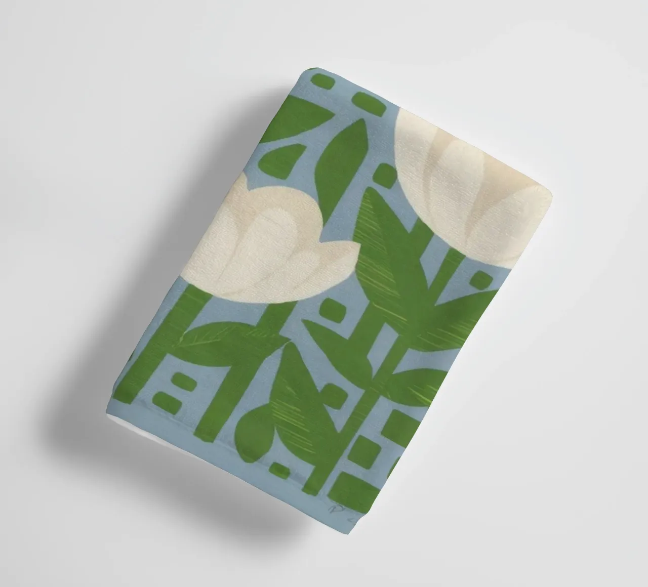 Witte tulp Serenity badhanddoek van Lunar Valentina