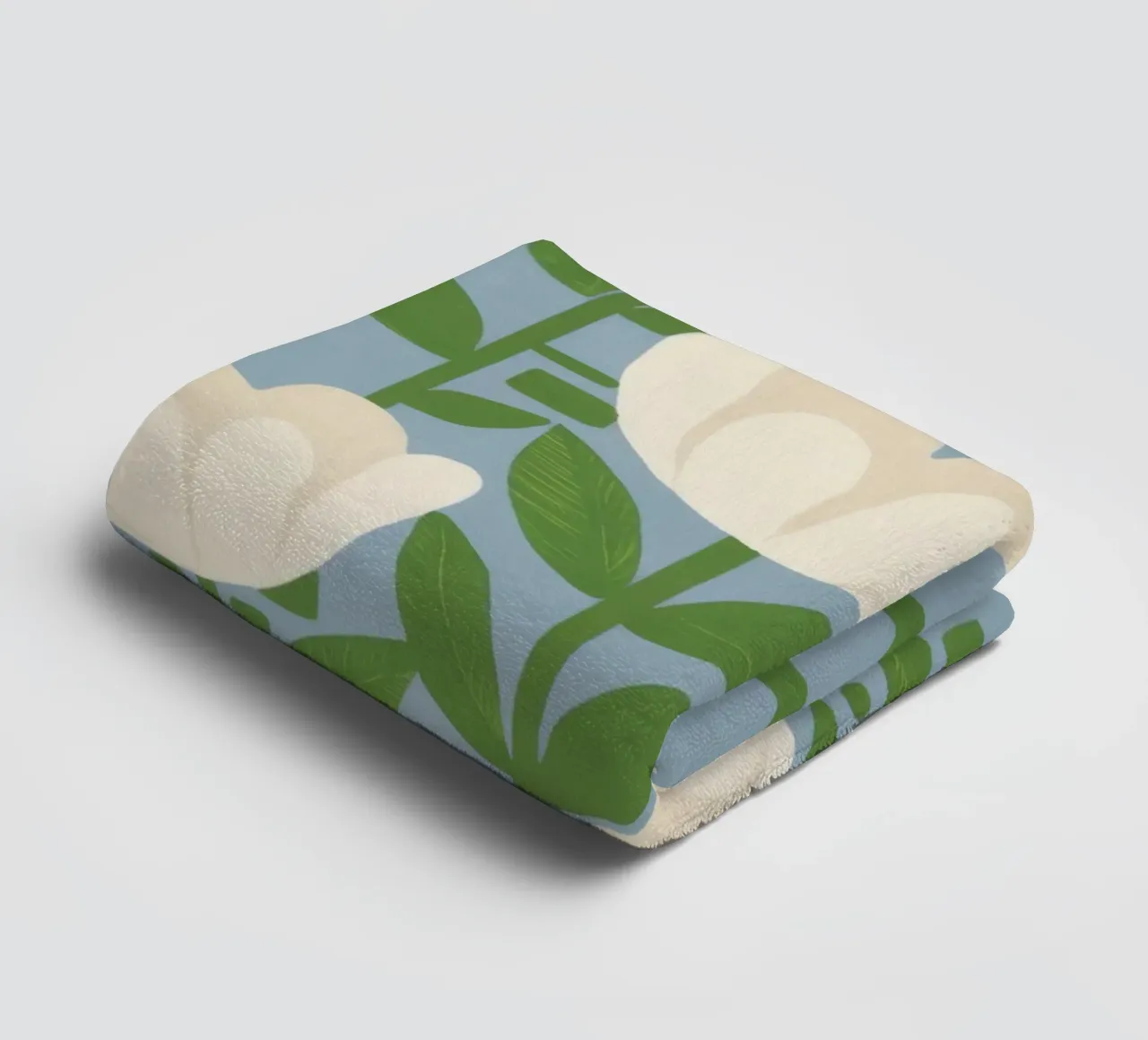 Witte tulp Serenity badhanddoek van Lunar Valentina