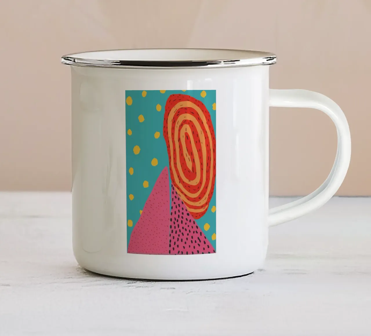 Parco giochi astratto a pois tazza in smalto da Solar Paint