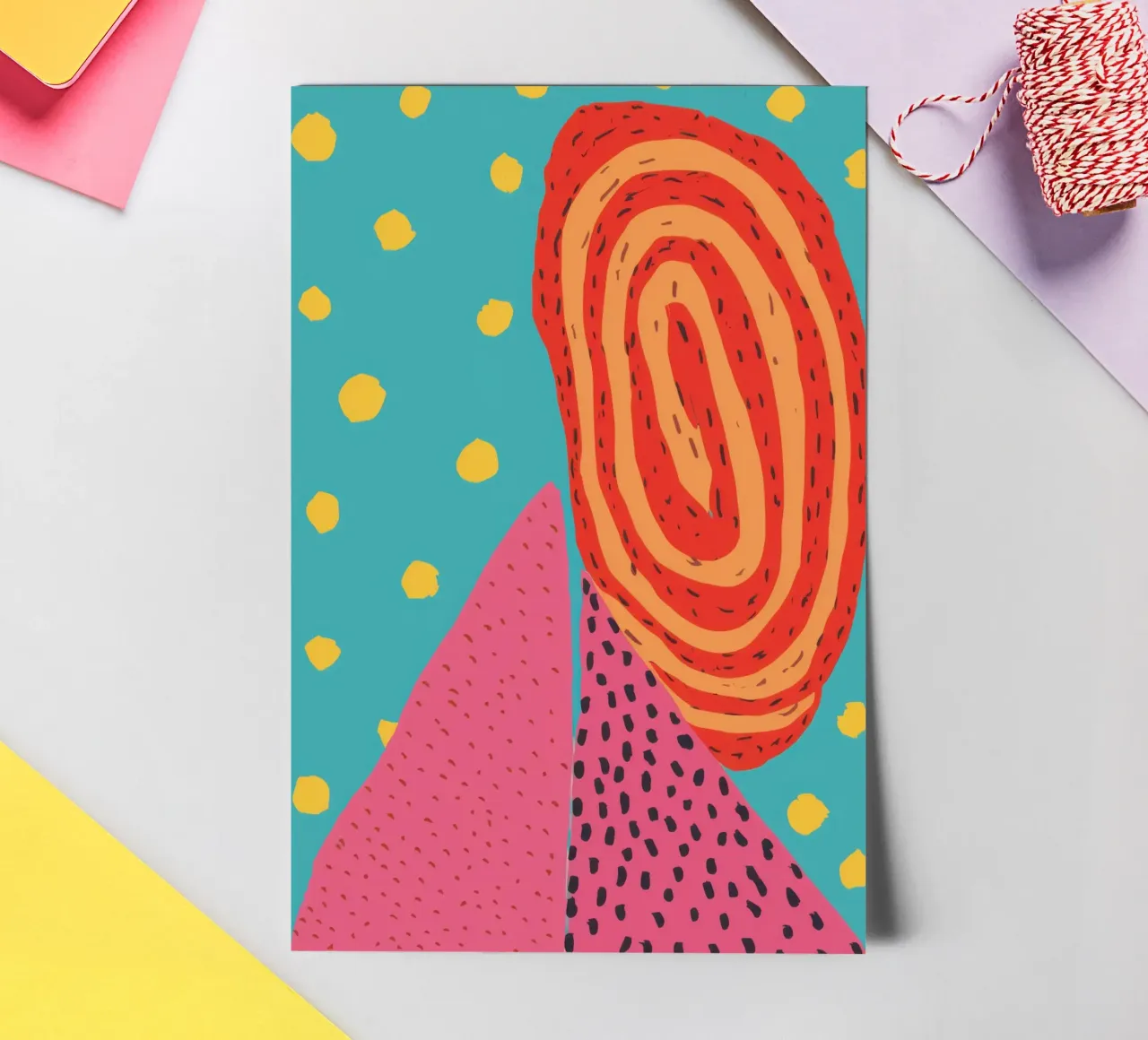 Abstract Polka Playground sticker sheet by Solar Paint