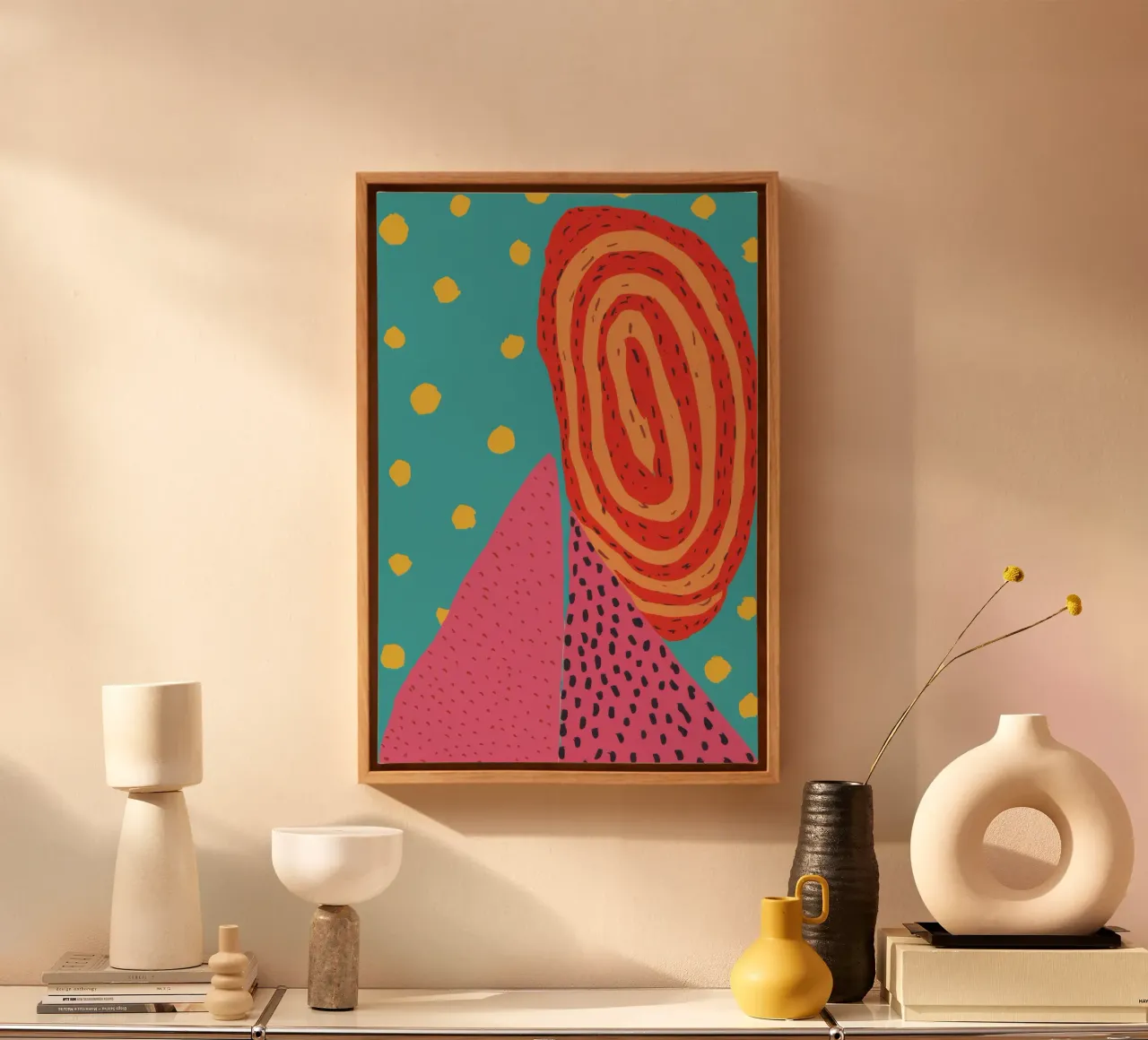 Abstracte Polka Speeltuin canvas van Solar Paint