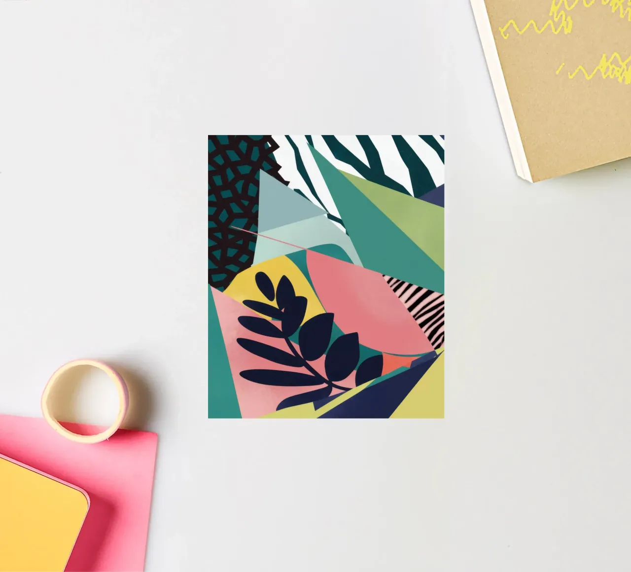 Gefragmenteerd Jungle Licht sticker van Line Fable