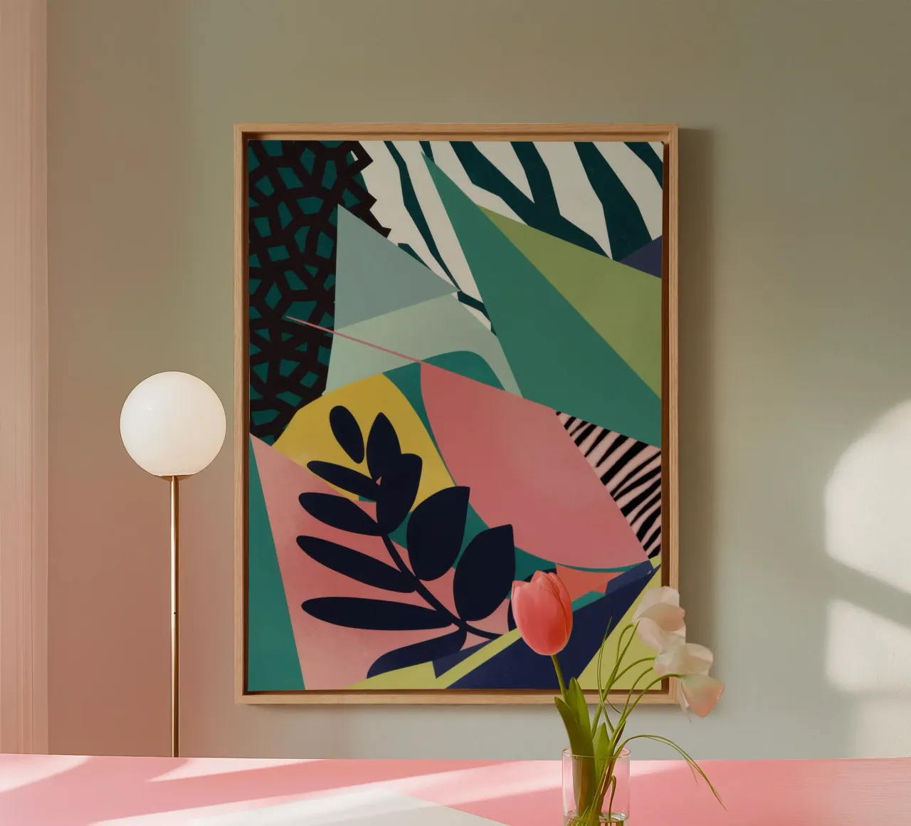 Fragmentiertes Dschungellicht Leinwand von Line Fable