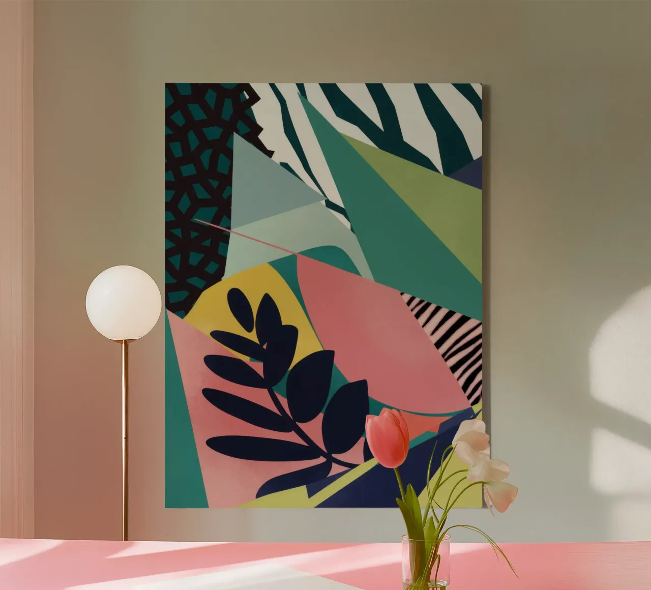 Fragmentiertes Dschungellicht Leinwand von Line Fable