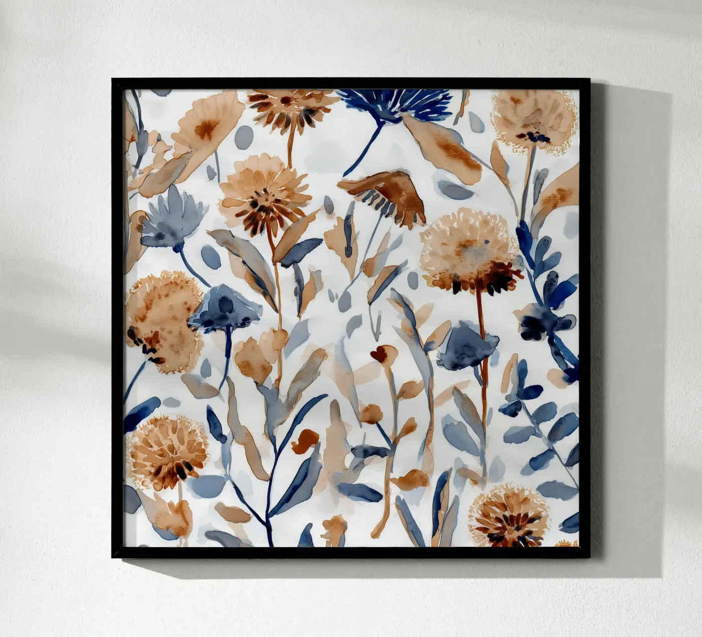 Indigo & Ochre Bloom poster da Sophia Calder Studio
